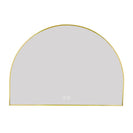 1200x850mm Backlit Brushed Yellow Gold Frame Arched LED Wall Mirror Demister - NZHomeware