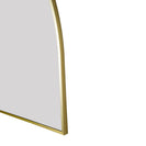 1200x850mm Backlit Brushed Yellow Gold Frame Arched LED Wall Mirror Demister - NZHomeware