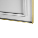 1200x850mm Backlit Brushed Yellow Gold Frame Arched LED Wall Mirror Demister - NZHomeware