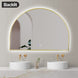 1200x850mm Backlit Brushed Yellow Gold Frame Arched LED Wall Mirror Demister - NZHomeware