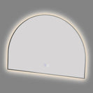 1200x850mm Backlit Gunmetal Grey Frame Arched LED Wall Mirror Demister Function - NZHomeware