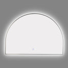 1200x850mm Backlit Gunmetal Grey Frame Arched LED Wall Mirror Demister Function - NZHomeware