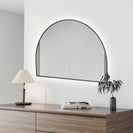 1200x850mm Backlit Gunmetal Grey Frame Arched LED Wall Mirror Demister Function - NZHomeware