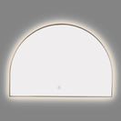 1200x850mm Backlit Gunmetal Grey Frame Arched LED Wall Mirror Demister Function - NZHomeware