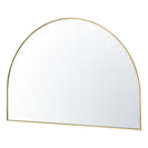 1200x850x20mm Gold Aluminum Framed Half Circle Mirror Decorative Wall Mirror Arc Mirror - NZHomeware