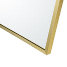 1200x850x20mm Gold Aluminum Framed Half Circle Mirror Decorative Wall Mirror Arc Mirror - NZHomeware