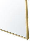 1200x850x20mm Gold Aluminum Framed Half Circle Mirror Decorative Wall Mirror Arc Mirror - NZHomeware