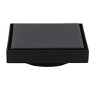 120*120mm Black Shower Grate Floor Waste Drain Smart Insert Tile - NZHomeware