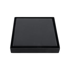 120*120mm Black Shower Grate Floor Waste Drain Smart Insert Tile - NZHomeware