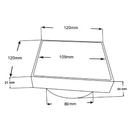 120*120mm Black Shower Grate Floor Waste Drain Smart Insert Tile - NZHomeware