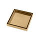 120*120mm Brushed Brass Shower Grate Floor Waste Drain Smart Tile Insert - NZHomeware
