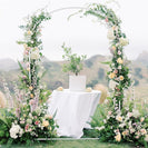 120X220 CM Wedding Metal Arch Backdrop Stand For Wedding Baby Shower Birthday Anniversary Graduation Garden Balloon Arch Decoration White - NZHomeware
