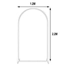 120X220 CM Wedding Metal Arch Backdrop Stand For Wedding Baby Shower Birthday Anniversary Graduation Garden Balloon Arch Decoration White - NZHomeware
