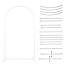 120X220 CM Wedding Metal Arch Backdrop Stand For Wedding Baby Shower Birthday Anniversary Graduation Garden Balloon Arch Decoration White - NZHomeware