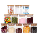 12PCs 300ml Airtight Glass Preserving Jar Food Tea Coffee Bean Storage Container - NZHomeware
