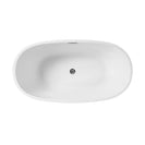 1370x736x585mm Oval Freestanding Bathtub | Compact White Acrylic Bath NZ - NZHomeware