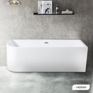 1400x720x580mm Corner Bathtub Right Corner Back to Wall Acrylic White Bathtub - NZHomeware
