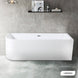1400x720x580mm Corner Bathtub Right Corner Back to Wall Acrylic White Bathtub - NZHomeware