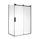 1470*870*1950mm Black Frameless Sliding Door Rectangle Shower Box - NZHomeware