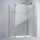 1470*870*1950mm Chrome Frameless Shower Door & Return Panel - NZHomeware