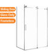 1470*870*1950mm Chrome Frameless Shower Door & Return Panel - NZHomeware
