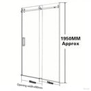 1470*870*1950mm Chrome Frameless Shower Door & Return Panel - NZHomeware