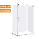 1470*870*1950mm Chrome Frameless Sliding Door Rectangle Shower Box - NZHomeware
