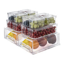 14pcs Stackable BPA - Free Refrigerator Storage Bins Pull Out Storage Drawer with Lids Drain Trays Kitchen Organization Transparent Food Storage Bins Set - NZHomeware