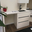 1500MM White Laundry Tub - Plywood Cabinet&Marble Bench with Sink - NZHomeware