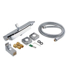 1500x700x580mm Oval Freestanding Acrylic Apron White Bathtub with Solid Brass Mixer Diverter & ABS Handheld Shower Tap Set - NZHomeware