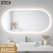 1500x750mm Backlit Led Mirror Oblong Racetrack Motion Sensor Demister Touch Sensor Switch - NZHomeware