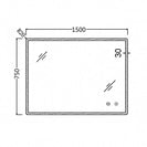 1500x750mm Rectangle LED Mirror with Motion Sensor And Demister Touch Switch 3 Colours Lighting - NZHomeware