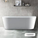 1500x750x580mm Back To Wall Freestanding Acrylic Apron White Bathtub - NZHomeware