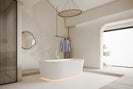 1500x750x590mm Fluted Back - To - Wall Bathtub | Gloss White Acrylic Bath NZ - NZHomeware