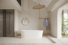 1500x750x590mm Fluted Back - To - Wall Bathtub | Gloss White Acrylic Bath NZ - NZHomeware