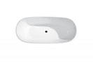 1500x820x580mm Matt White Oval Bathtub Freestanding Acrylic Apron Bath Tub - NZHomeware