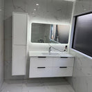 1600mm Height Plywood Fluted Tall Cabinet Matt White - NZHomeware