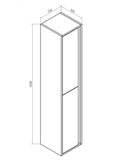 1600mm HEIGHT PLYWOOD TALL CABINET BLACK - NZHomeware