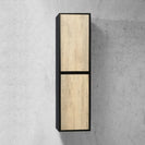 1600mm HEIGHT PLYWOOD TALL CABINET BLACK & LIGHT OAK - NZHomeware