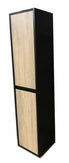 1600mm HEIGHT PLYWOOD TALL CABINET BLACK & LIGHT OAK - NZHomeware