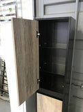1600mm HEIGHT PLYWOOD TALL CABINET BLACK & LIGHT OAK - NZHomeware