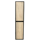 1600mm HEIGHT PLYWOOD TALL CABINET BLACK & LIGHT OAK - NZHomeware