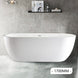 1700x750x580mm Oval Bathtub Freestanding Acrylic Apron White Bath Tub - NZHomeware