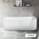 1700x750x610mm Corner Bathtub Left Corner Back to Wall Acrylic White Bath Tub - NZHomeware