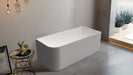 1700x750x610mm Corner Bathtub Right Corner Back to Wall Acrylic White Bath Tub - NZHomeware
