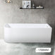 1700x750x610mm Corner Bathtub Right Corner Back to Wall Acrylic White Bath Tub - NZHomeware