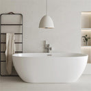 1700x780x610mm Oval Bathtub Freestanding Acrylic Apron White Bath Tub - NZHomeware