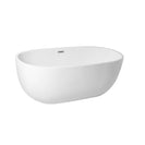 1700x780x610mm Oval Bathtub Freestanding Acrylic Apron White Bath Tub - NZHomeware