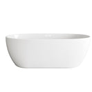 1700x780x610mm Oval Bathtub Freestanding Acrylic Apron White Bath Tub - NZHomeware