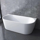 1700x800x580mm Back To Wall Freestanding Acrylic White Bath Tub - NZHomeware